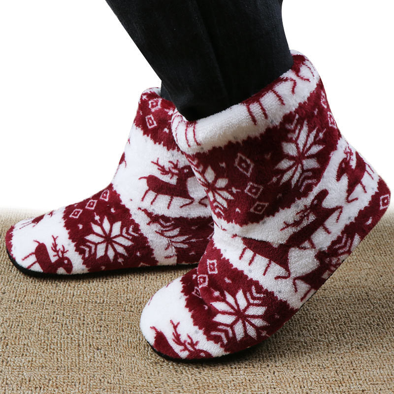 Warme Kerst Huissloffen van Koraal Fleece