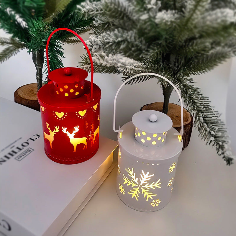 Elektronische Kerstkaars met Flikkerend LED Licht – Decoratieve IJzeren Kandelaar voor Binnen
