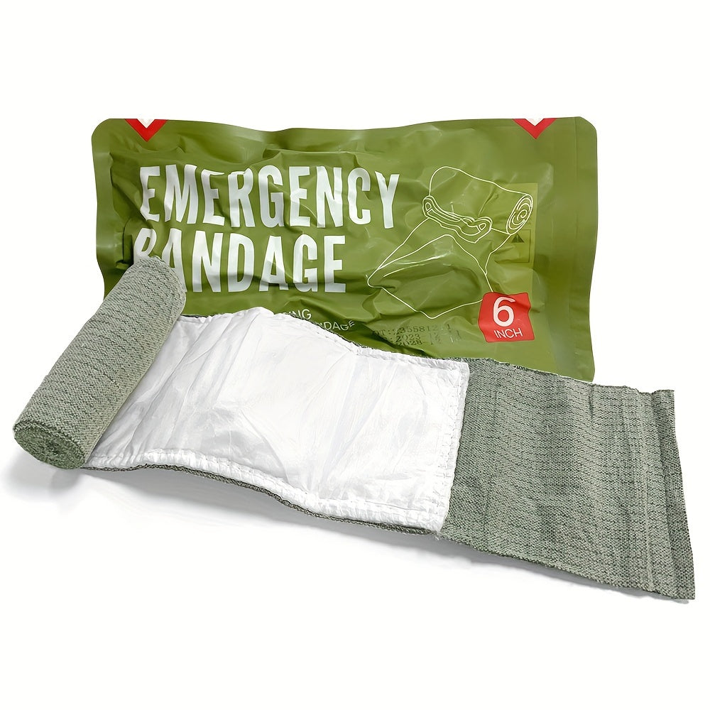 Elastische EHBO-Bandage met Steriel Wondkussen – Flexibele Verbandrol voor Eerste Hulp