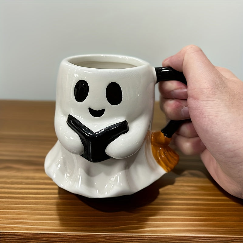 Halloween Spookjesmok – Keramische Mok met Lachend Spook Ontwerp