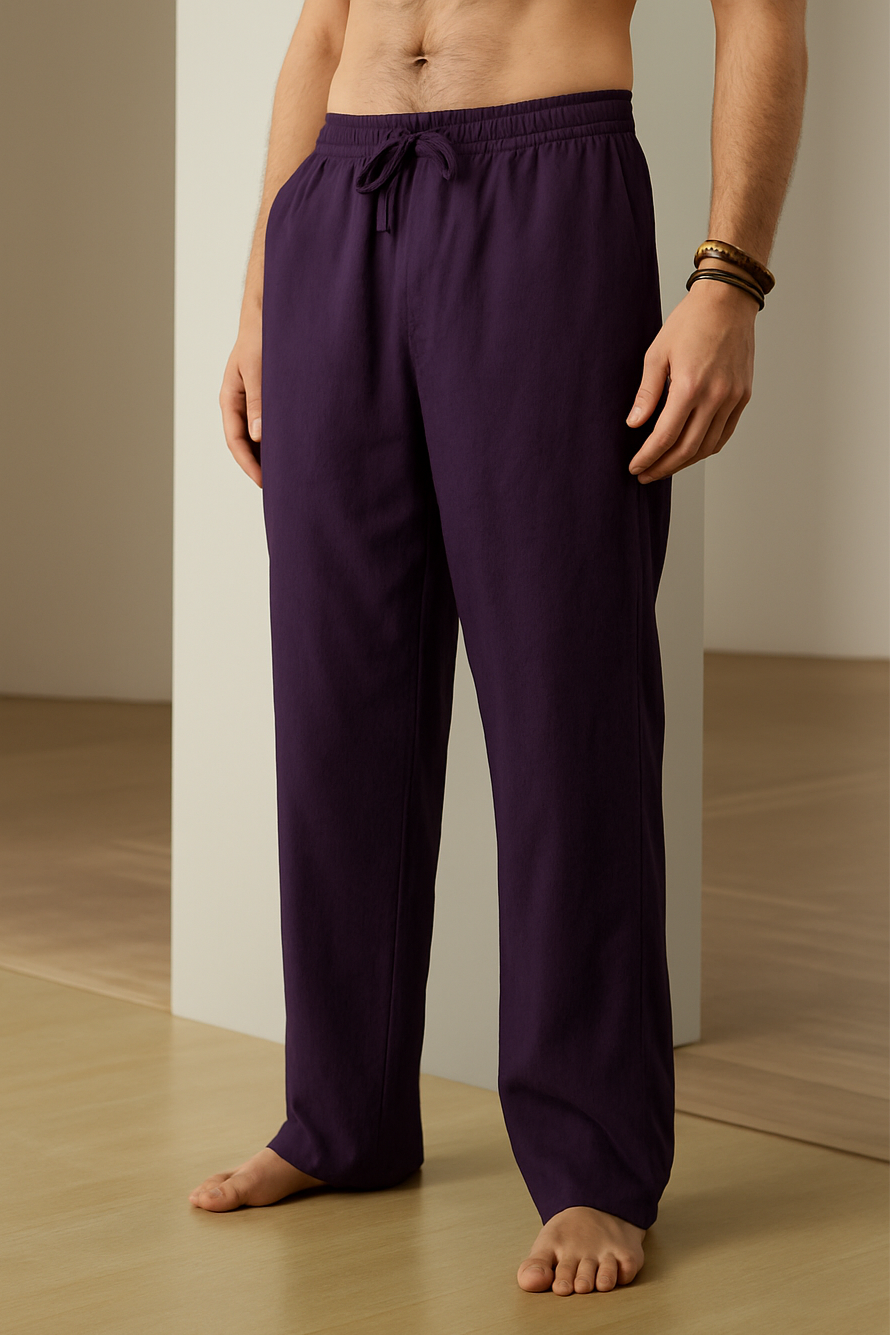 Teun Heren Linnen Broek – Ademend & Comfortabel – Losse Pasvorm met Zakken