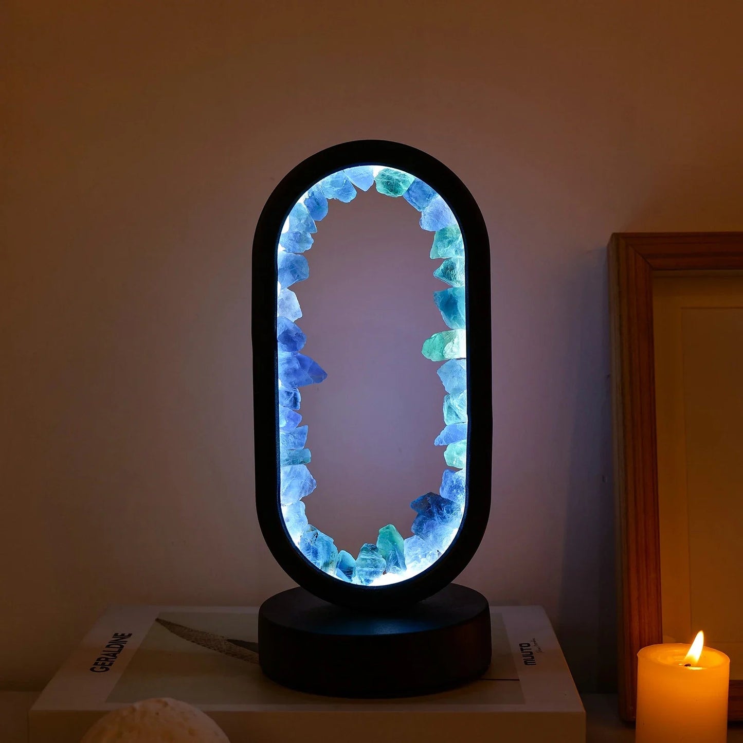 KristalGloed – Handgemaakte amethist sfeerlamp voor ontspanning en rust