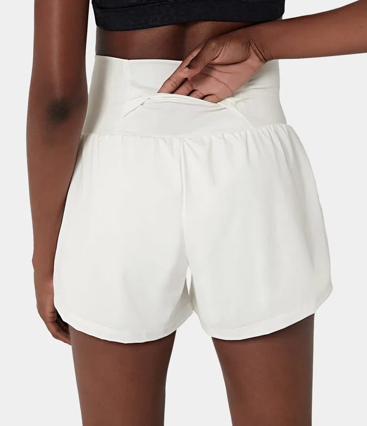 Dames Sportshort met Hoge Taille en Binnenbroek – De Beweegvrije Active Fit