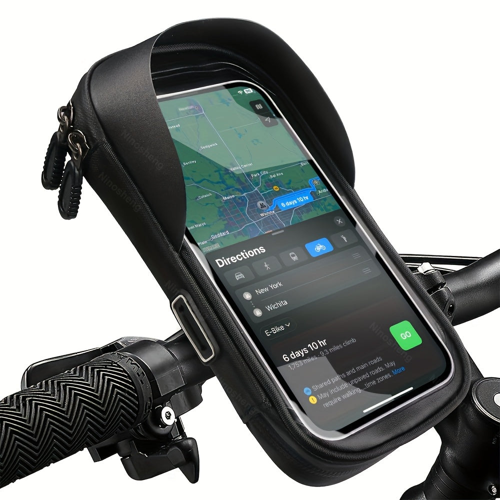 Waterdichte Telefoonhouder voor Fiets en Motor – 360° Draaibaar en Geschikt voor 4,5–6,4 inch