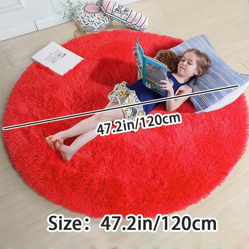 Rond Pluche Vloerkleed - Zacht en Antislip