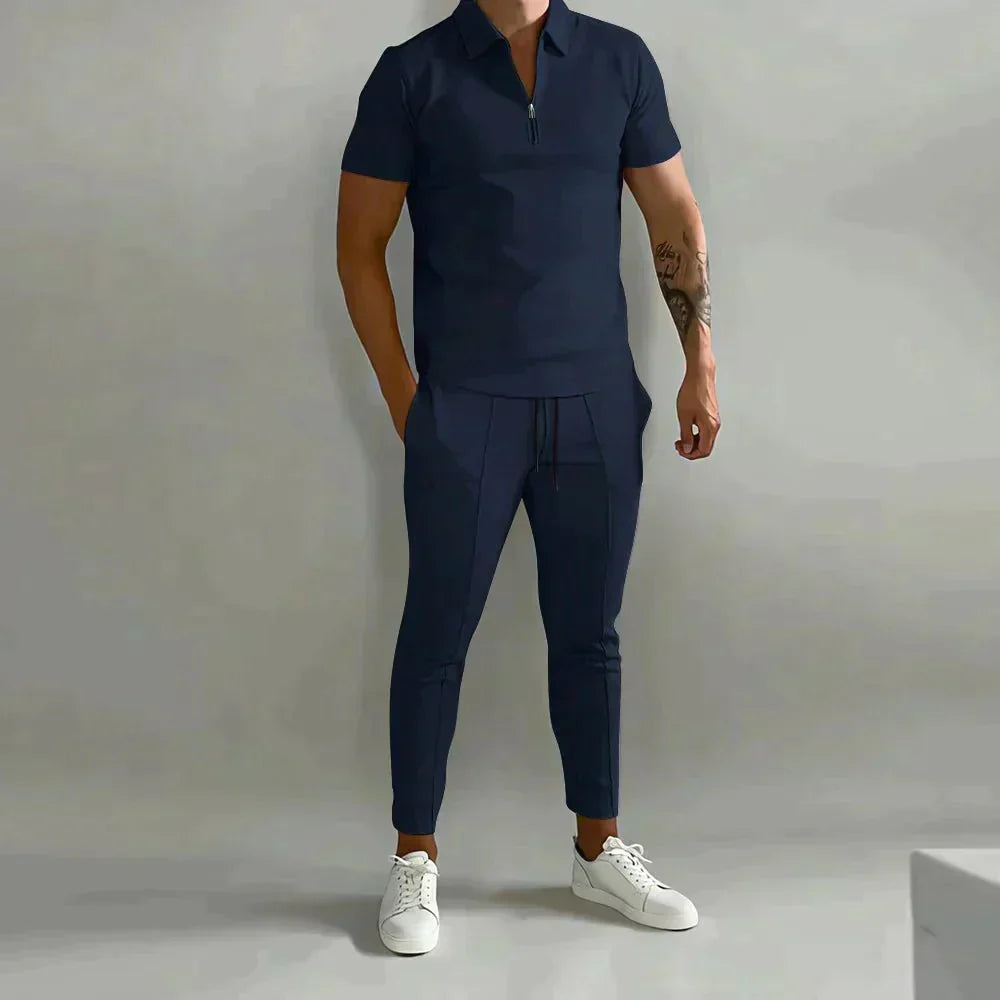 Heren Casual Overhemd en Broek Set Comfortabele Pasvorm