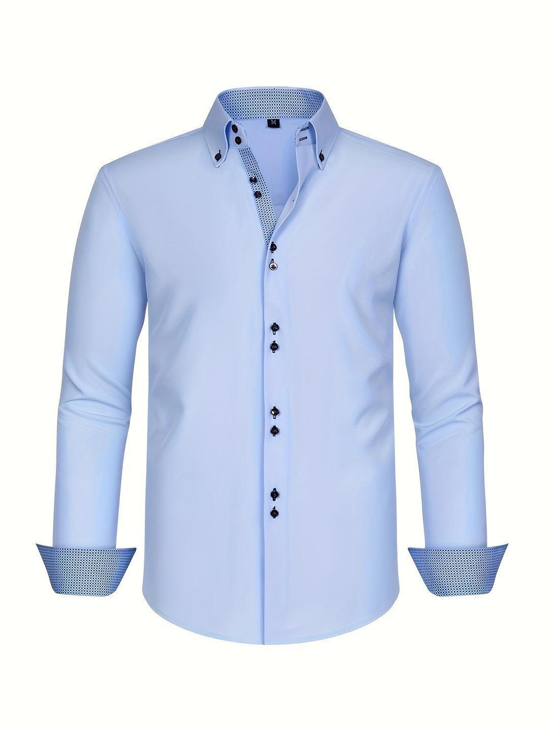 Heren Overhemd BlueDuo – Dubbelrijig, Ademend en Elegant