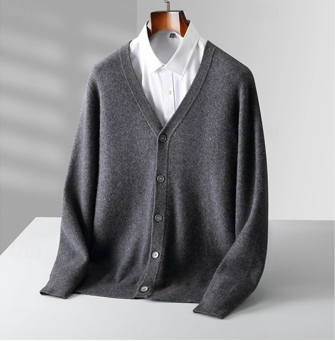 Heren Klassiek Knoopvest met V-hals en regular fit
