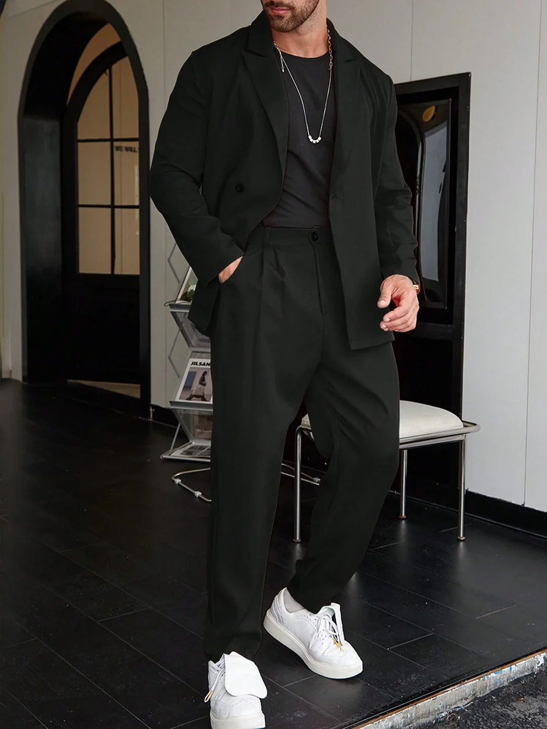 Herenpak ModernFit – 2-Delig Slim Fit Pak met Peak Lapel