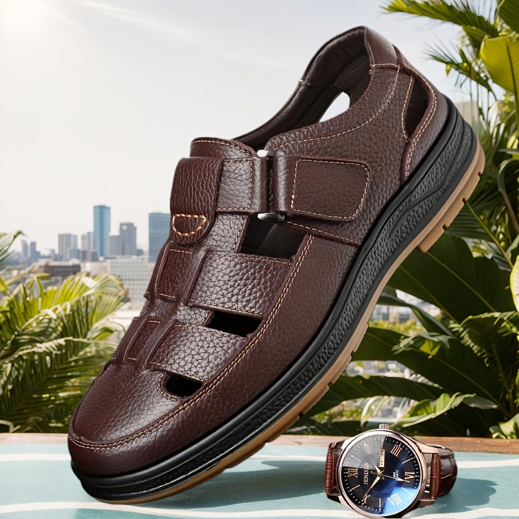 Heren Zomersandalen LeerComfort – Ademend, Antislip en Duurzaam