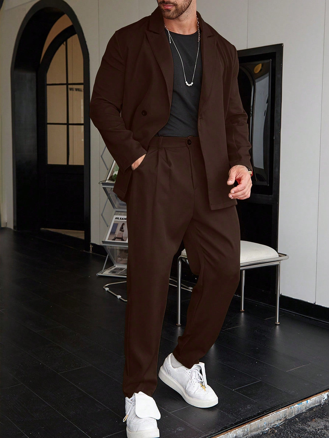Herenpak ModernFit – 2-Delig Slim Fit Pak met Peak Lapel