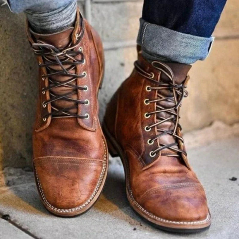 Heren Leren Laarzen HeritageLine – Stijlvolle Veterschoenen van Duurzaam Leer