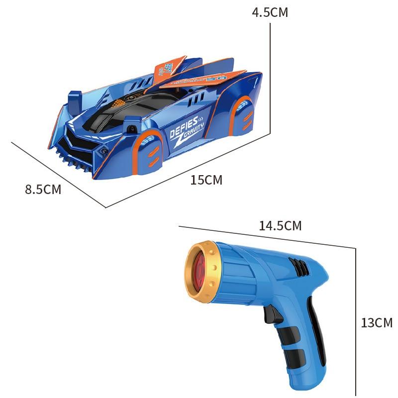 LaserRace Muurklim RC Auto – Zwaartekracht Tartend Speelgoed met LED & Laser