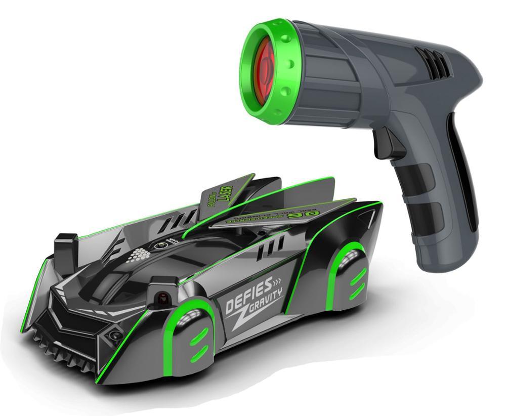 LaserRace Muurklim RC Auto – Zwaartekracht Tartend Speelgoed met LED & Laser
