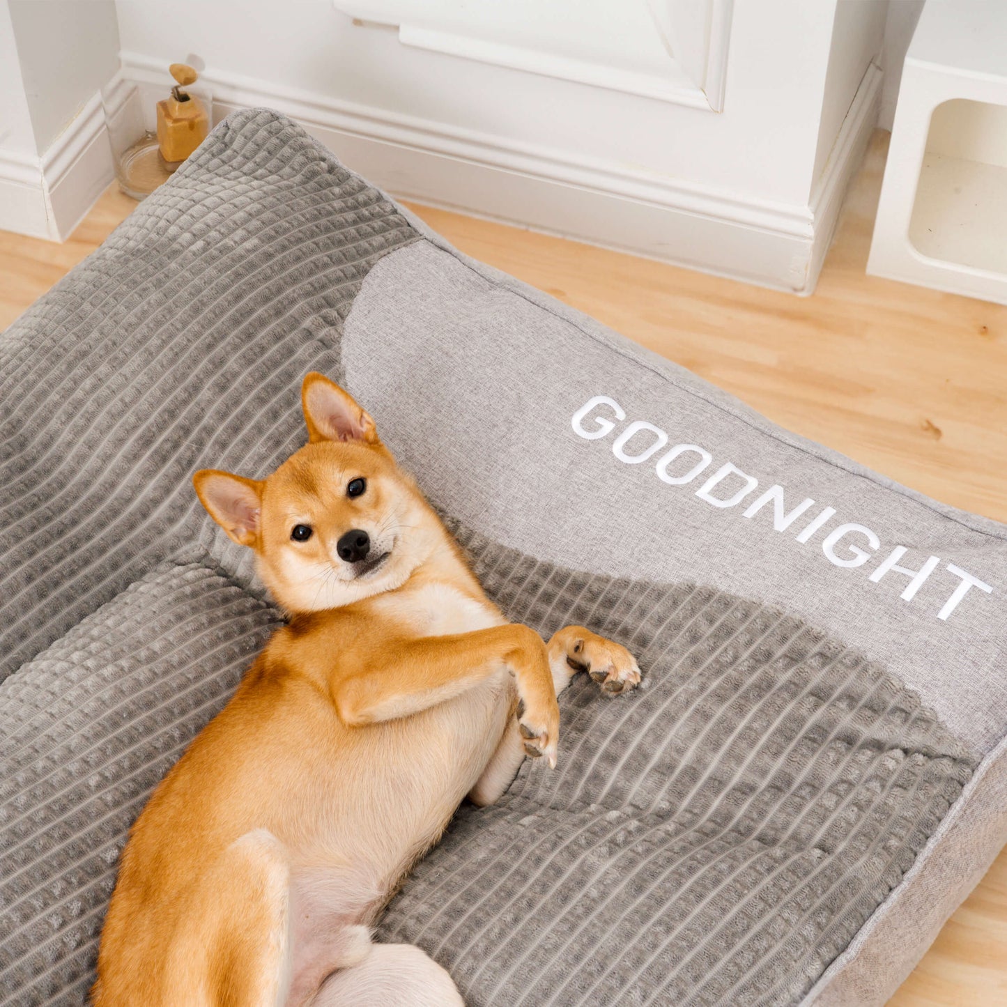 Orthopedisch Hondenkussenbed – Groot Dik Hondenbed met Nekondersteuning en Afneembare Wasbare Hoes