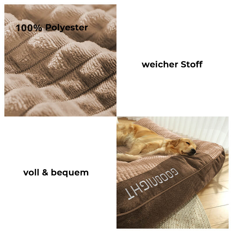 Orthopedisch Hondenkussenbed – Groot Dik Hondenbed met Nekondersteuning en Afneembare Wasbare Hoes