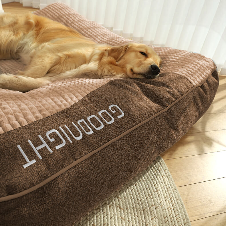 Orthopedisch Hondenkussenbed – Groot Dik Hondenbed met Nekondersteuning en Afneembare Wasbare Hoes