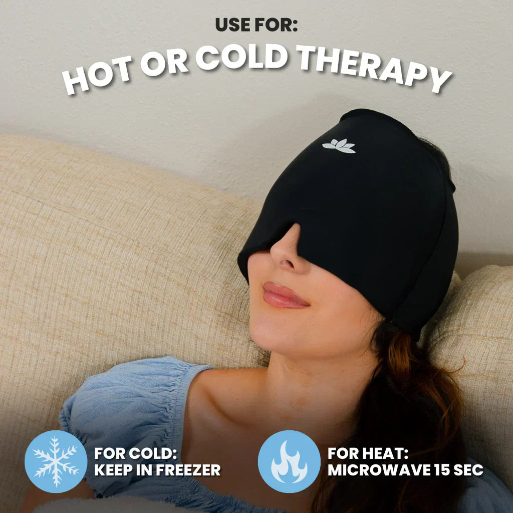 HoofdRelax Warm-Koud Therapie Masker – Verlicht Migraine & Hoofdpijn Direct