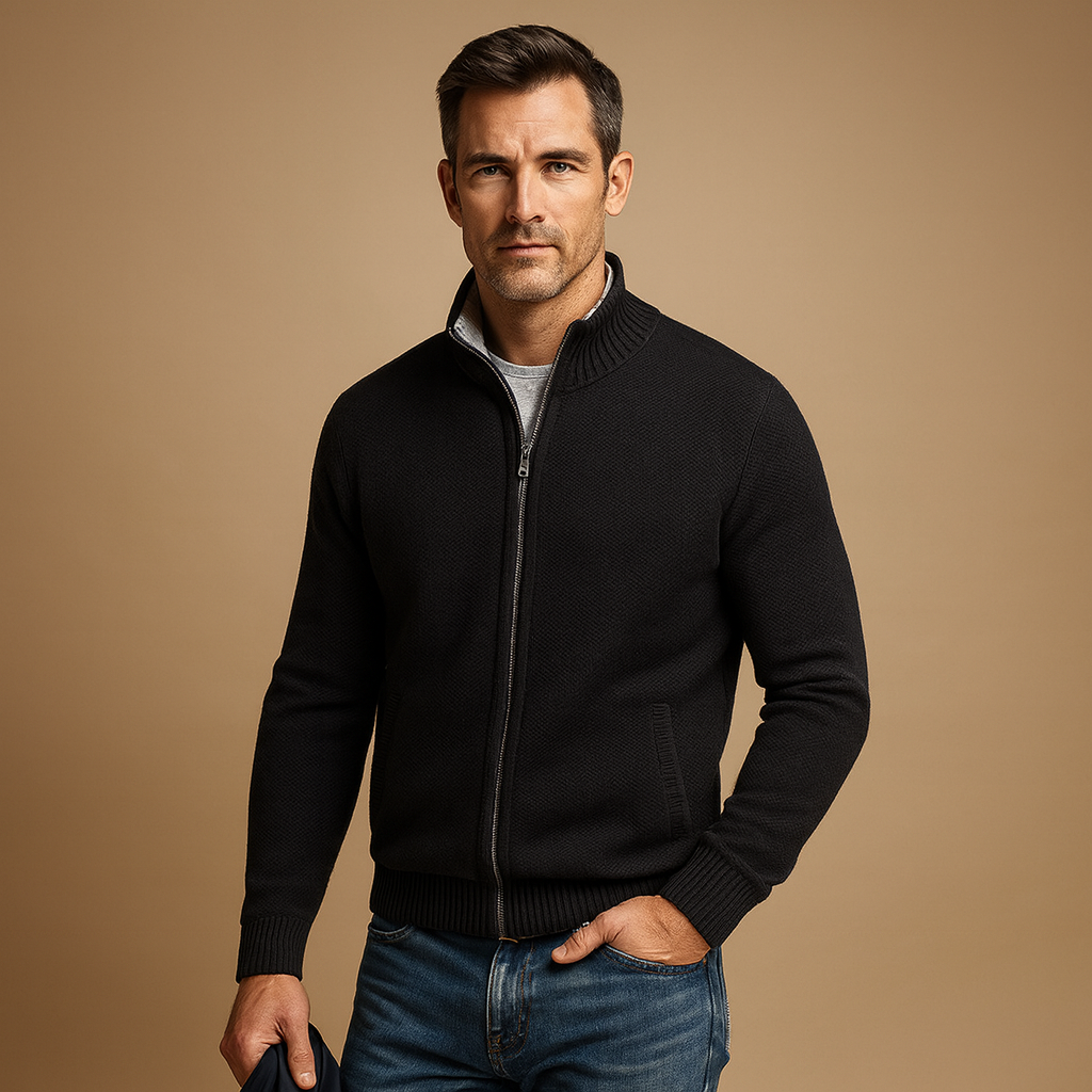 Heren Vest met Rits – Comfortabel en Stijlvol Milan Design
