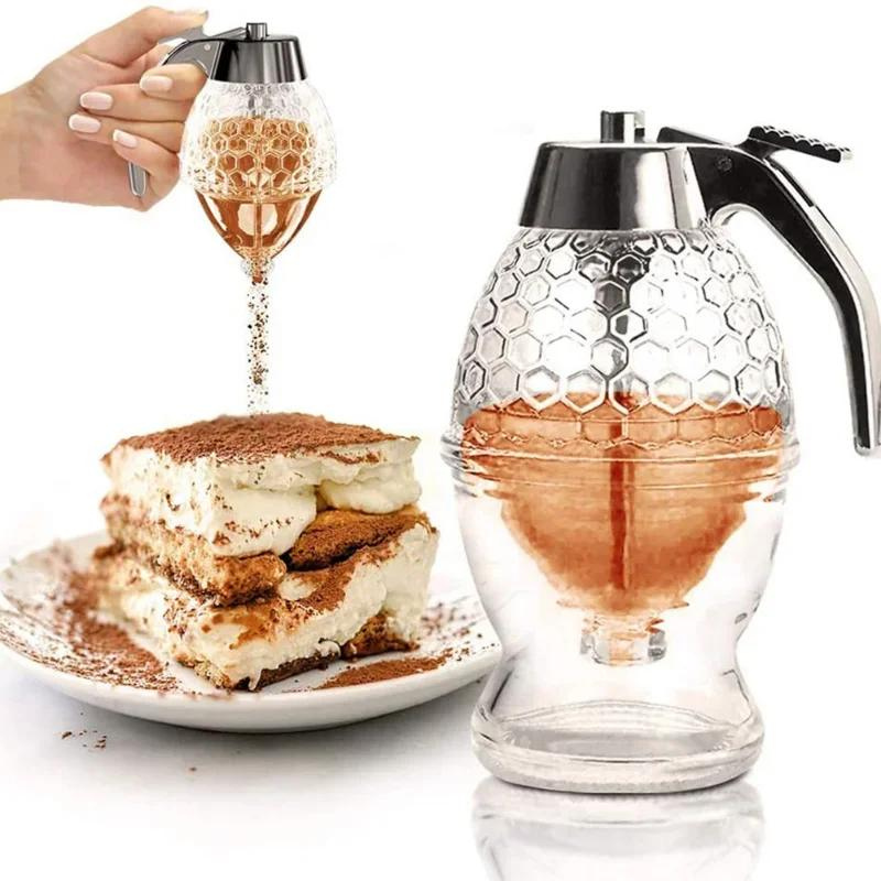 DriupVrij Honingdispenser met Bijenraatdesign – 200 ml Kunststof