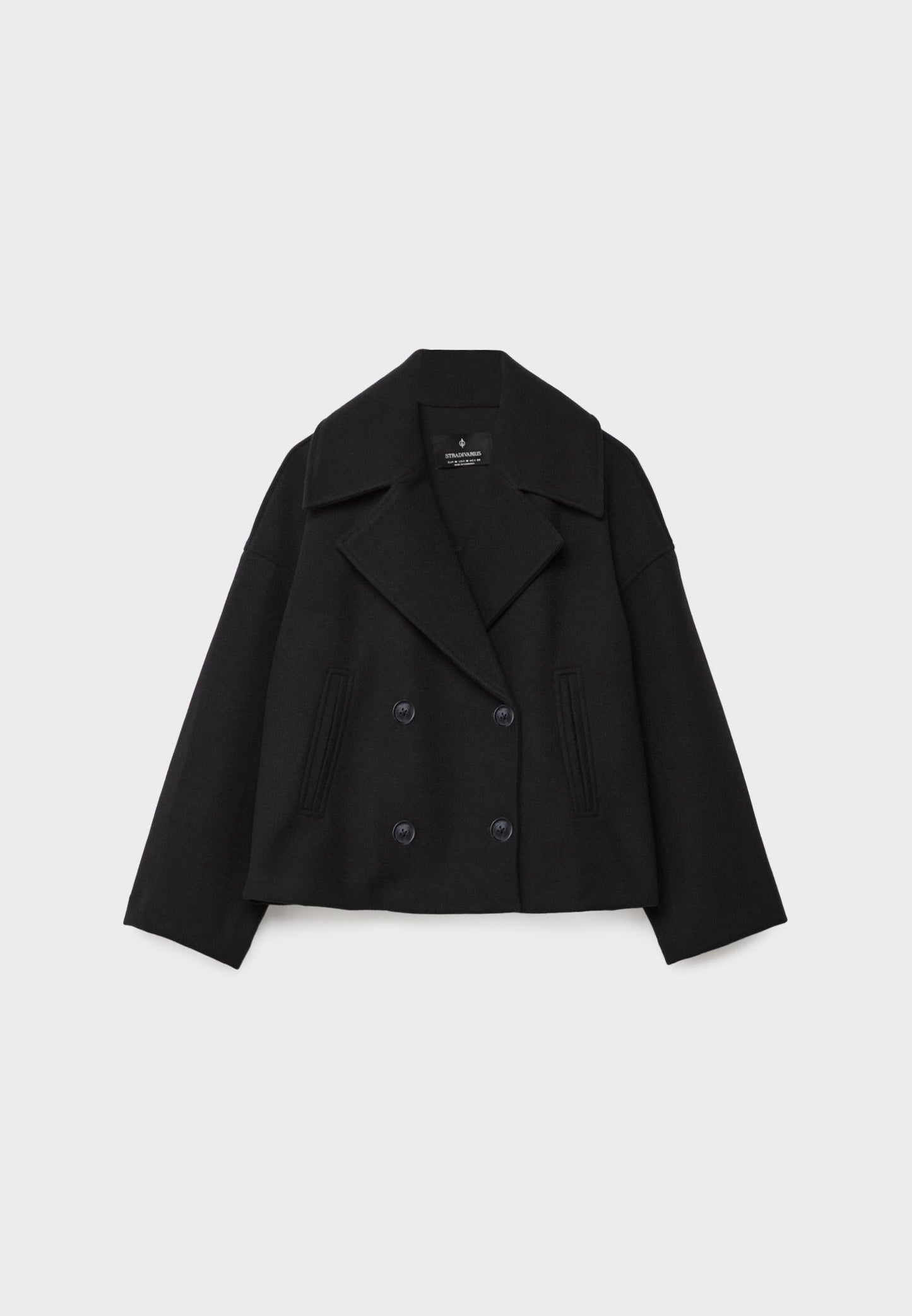 Elegante Dames Winterjas – Stijlvolle Korte Double-Breasted Jas
