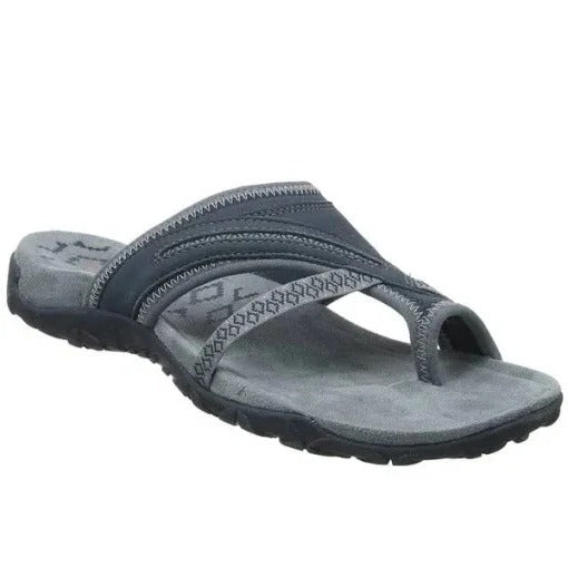ComfortStep Dames Instap Sandalen – Cross-Strap Flip Flops met Ergonomisch Voetbed