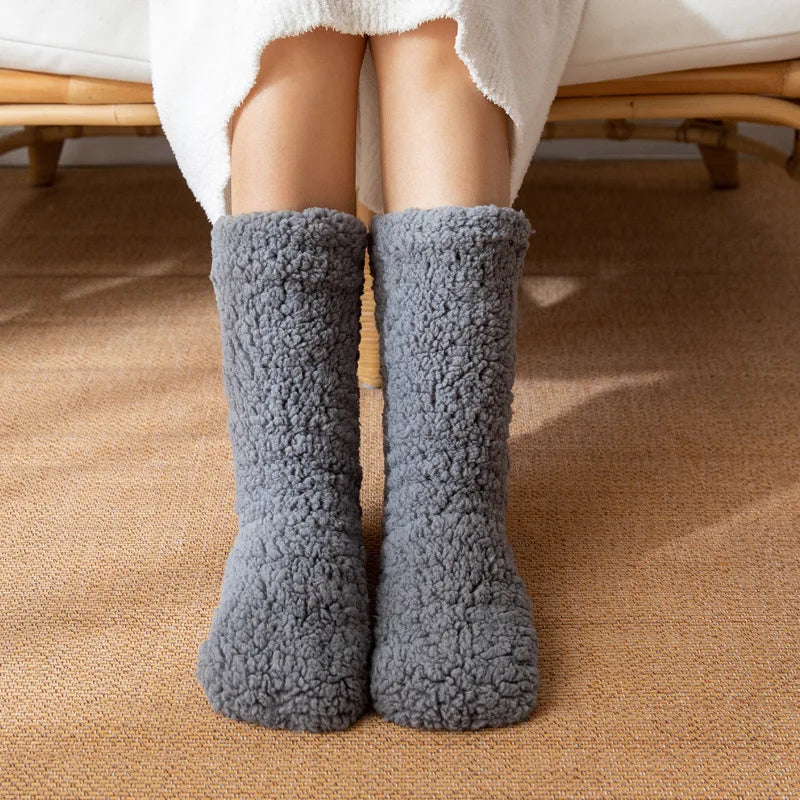 Warme Wintersokken – Superzachte Fluwelen Huissokken voor Dames en Heren