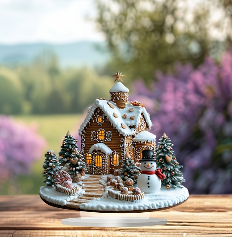 Stralend Peperkoekhuisje – Charmante kerst tafeldecoratie met verlichting