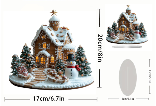 Stralend Peperkoekhuisje – Charmante kerst tafeldecoratie met verlichting