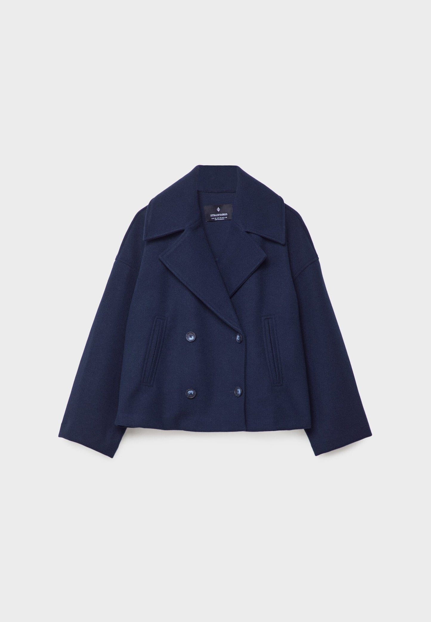 Elegante Dames Winterjas – Stijlvolle Korte Double-Breasted Jas