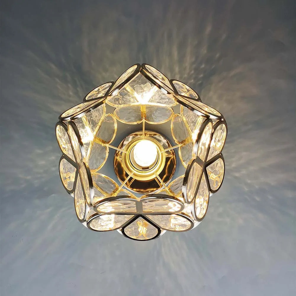 LumiFlora – Bloemvormige Kristallen Plafondlamp met Warm Licht