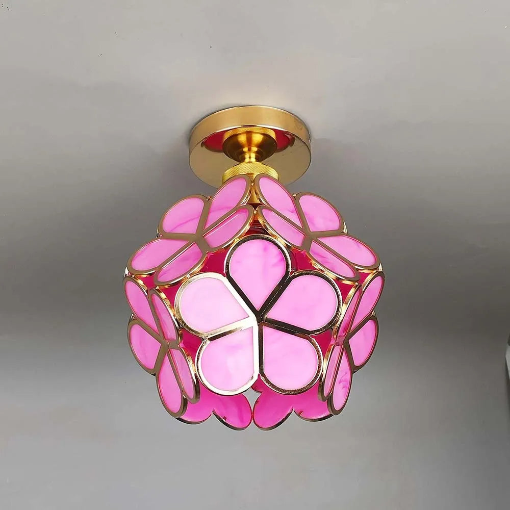 LumiFlora – Bloemvormige Kristallen Plafondlamp met Warm Licht