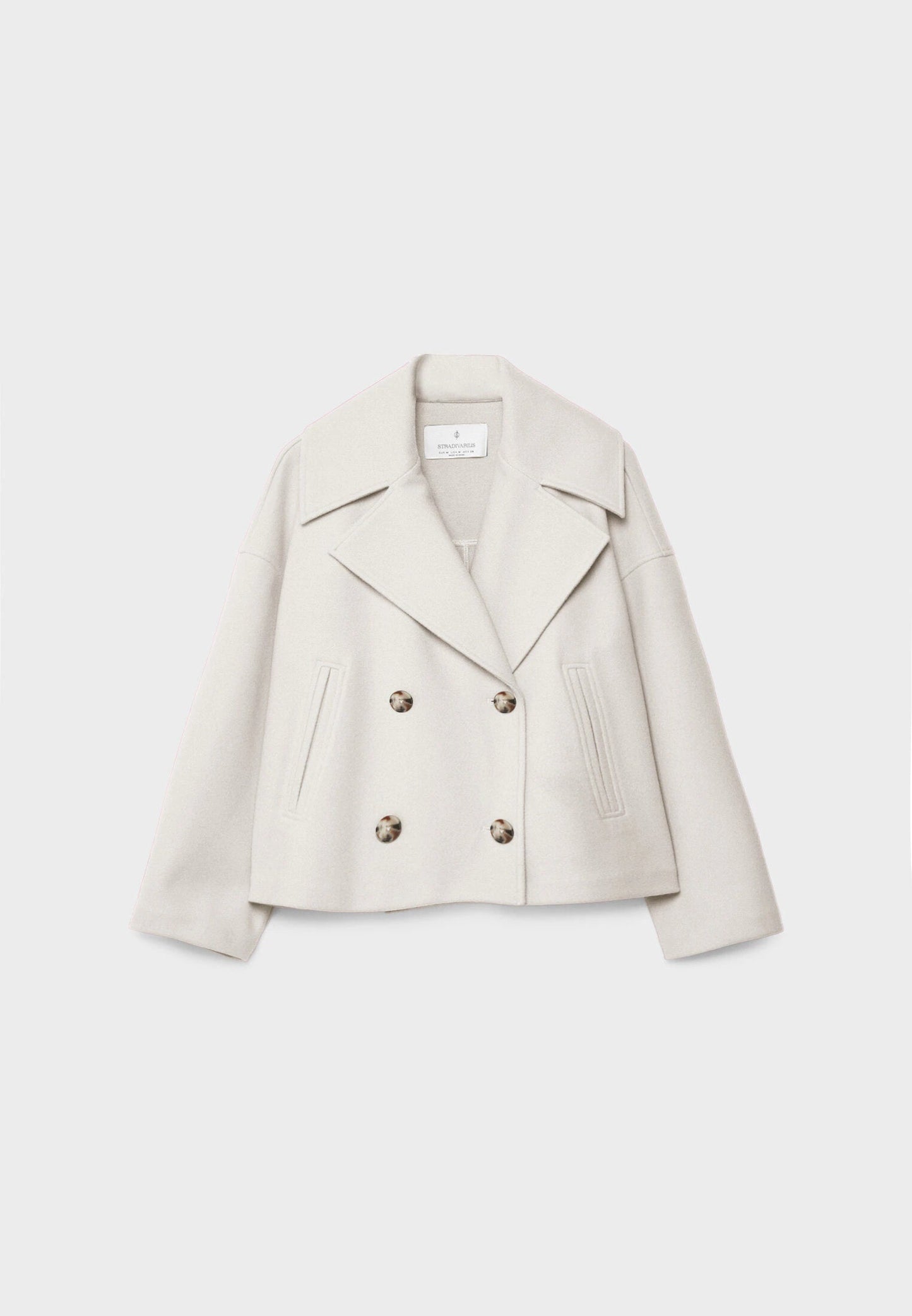 Elegante Dames Winterjas – Stijlvolle Korte Double-Breasted Jas