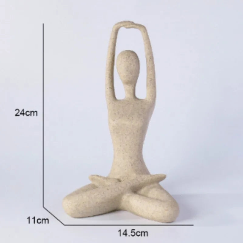 ZenJoy Woman in Yoga Statue – Modern Resin Interior Decoration