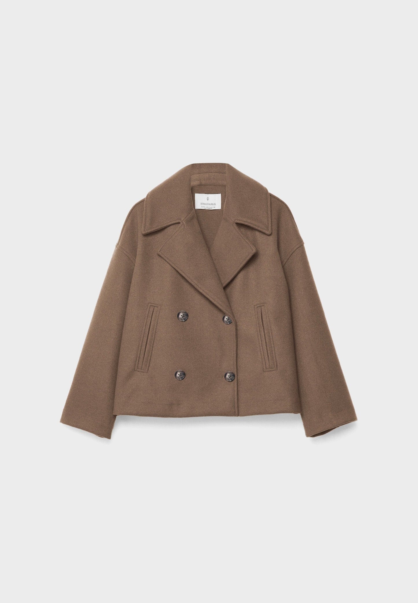 Elegante Dames Winterjas – Stijlvolle Korte Double-Breasted Jas