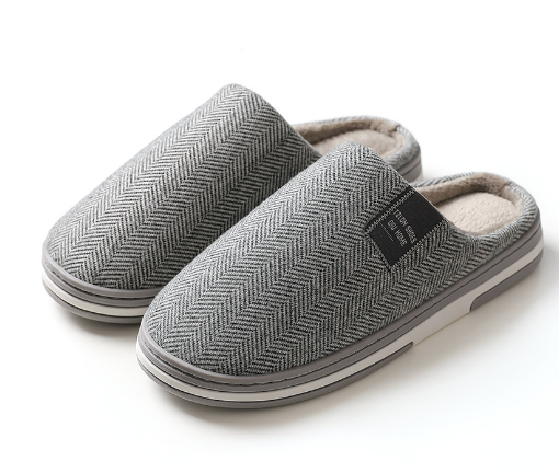 Heren Pantoffels met Antislip Zool – Warme en Comfortabele Pluche Sloffen