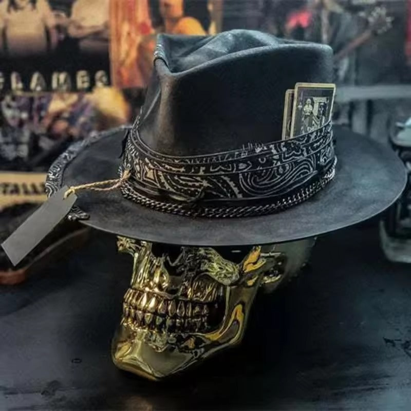 Artisan Skull Hat – Handgemaakte Muts met Schedelprint voor Unieke Streetstyle