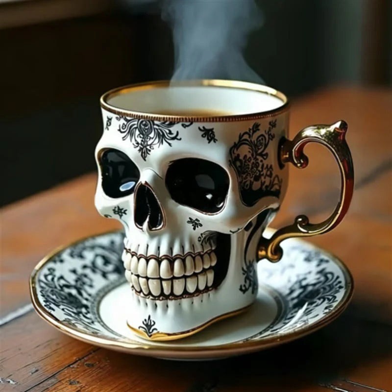 Gothic Schedel Decoratiemok Noctura – Kunstzinnige Handgeschilderde Schedeldecoratie