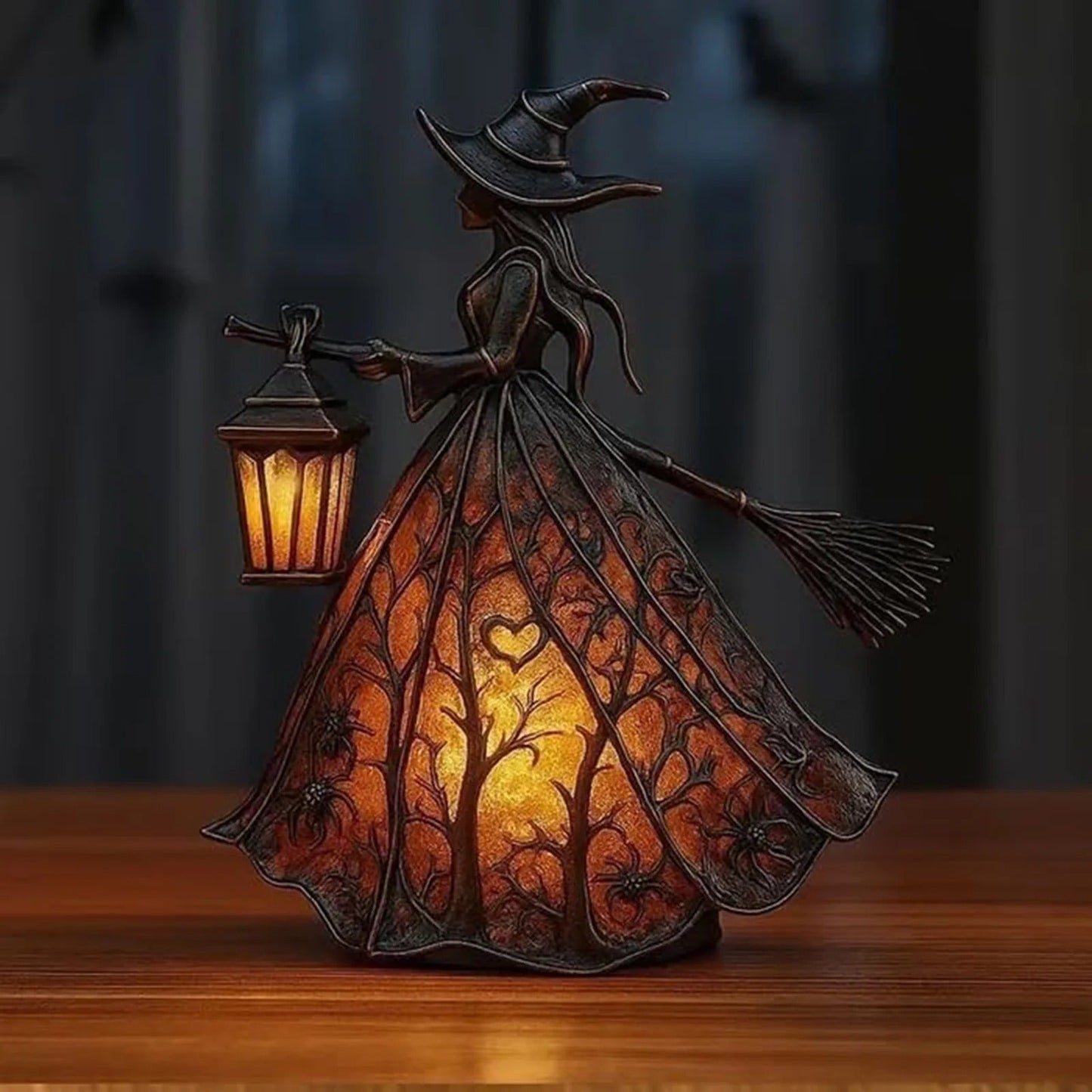 Halloween Heksenlamp Mystica – Magische LED Decoratielamp voor Binnen