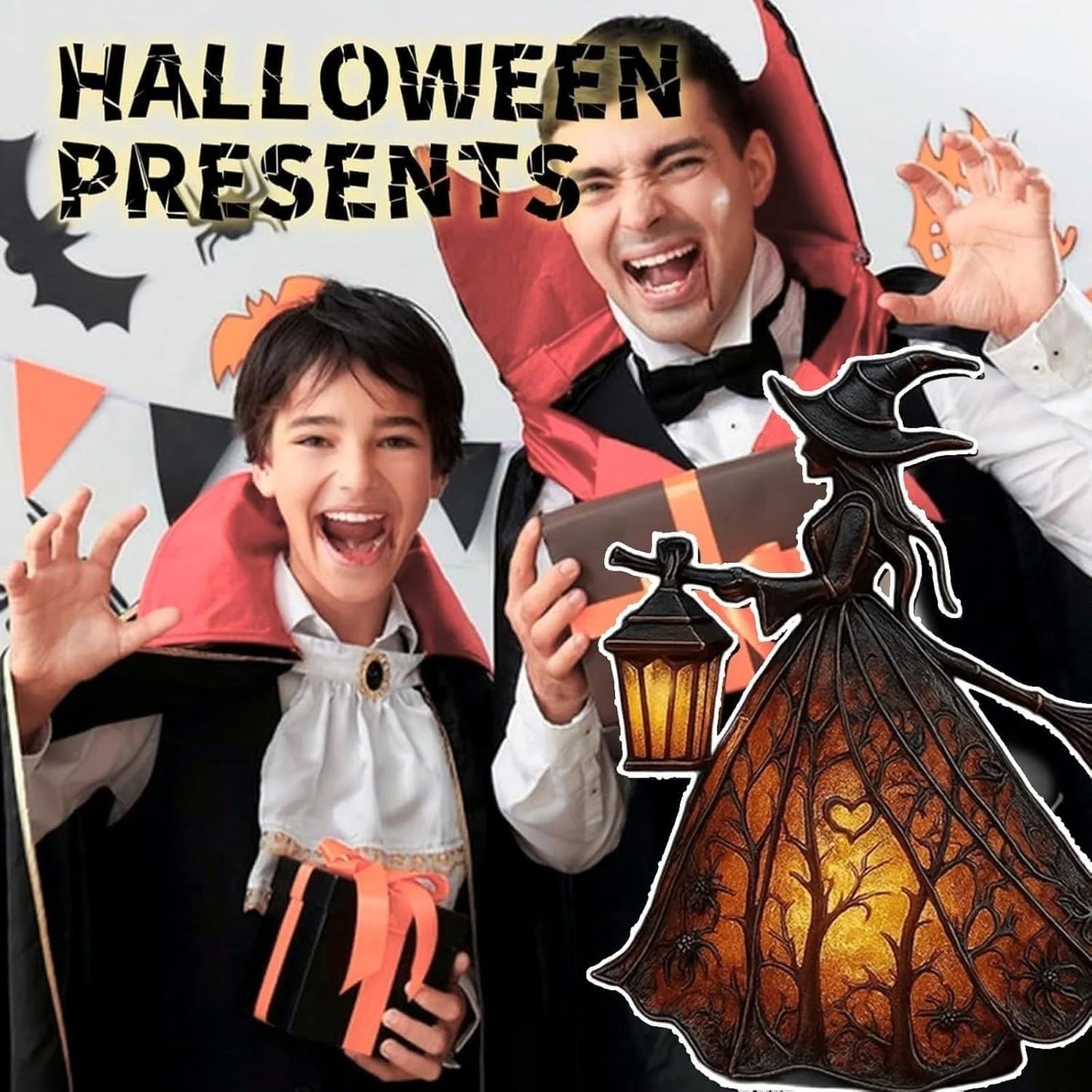Halloween Heksenlamp Mystica – Magische LED Decoratielamp voor Binnen