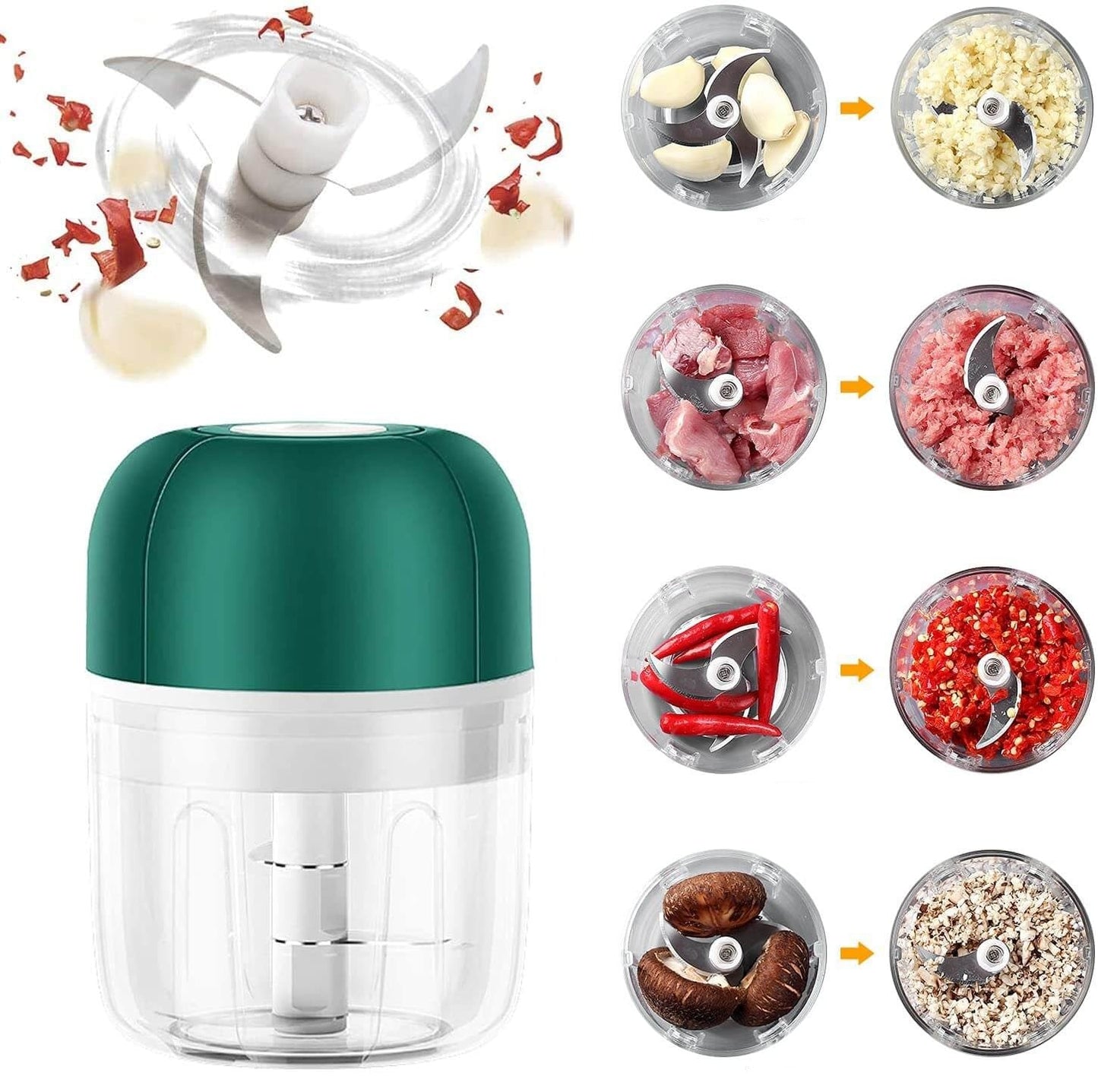 ChopEase Elektrische Knoflookpers – USB-oplaadbaar – Compact & Krachtig – 250ml