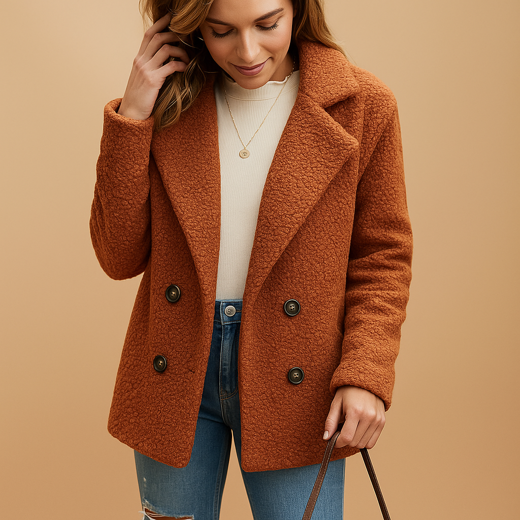 Liora Korte Winterjas voor Dames – Getailleerd en Elegant