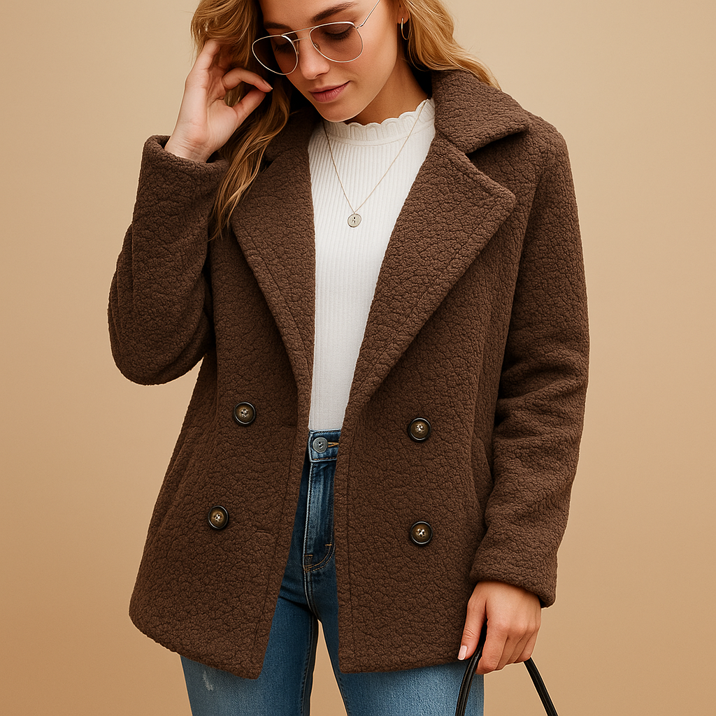Liora Korte Winterjas voor Dames – Getailleerd en Elegant