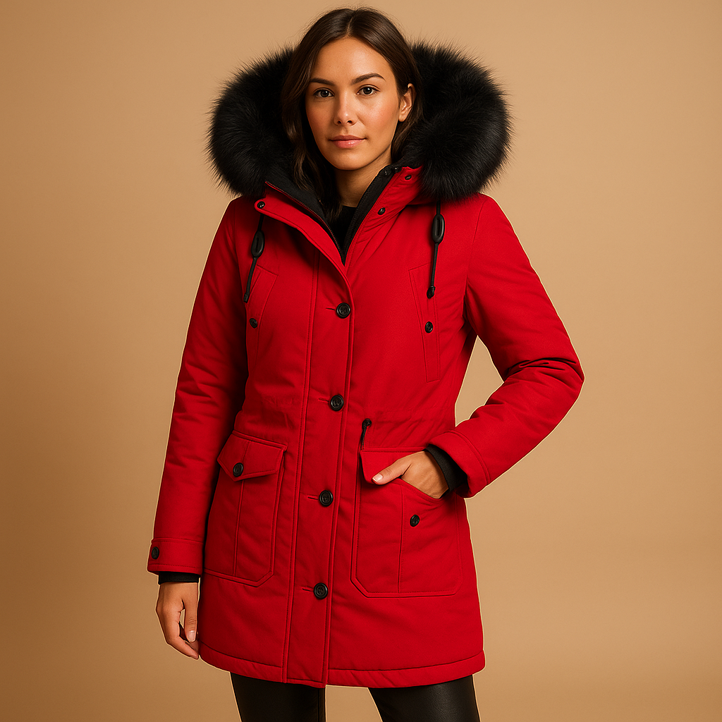 Yaraline Lange Winterjas voor Dames – Waterdicht en Warm