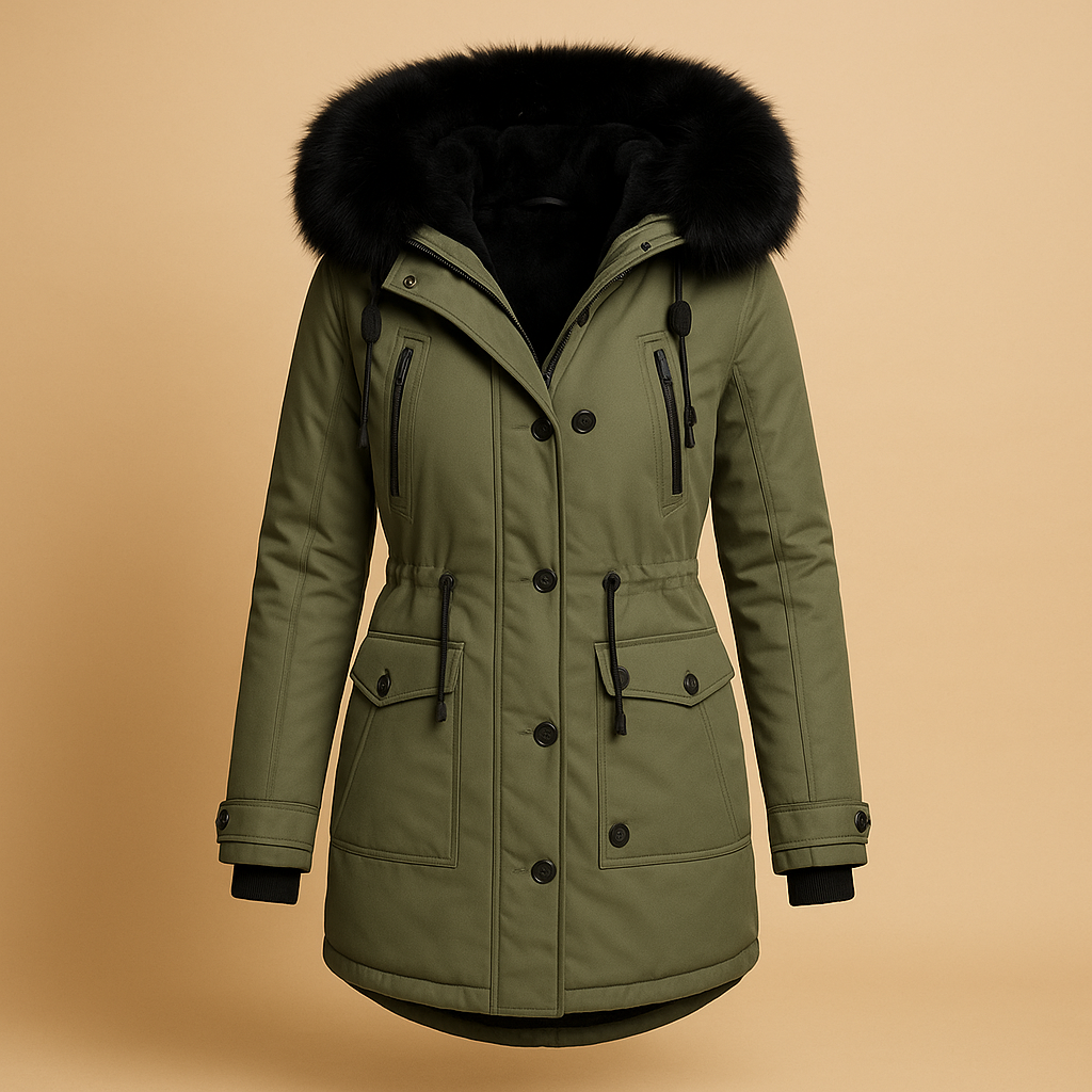 Yaraline Lange Winterjas voor Dames – Waterdicht en Warm