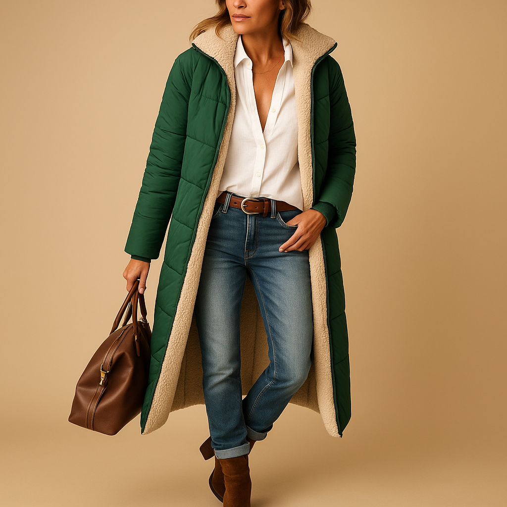 Lange Dames Winterjas – Elegante en Warme Jas voor Stijlvolle Dagen