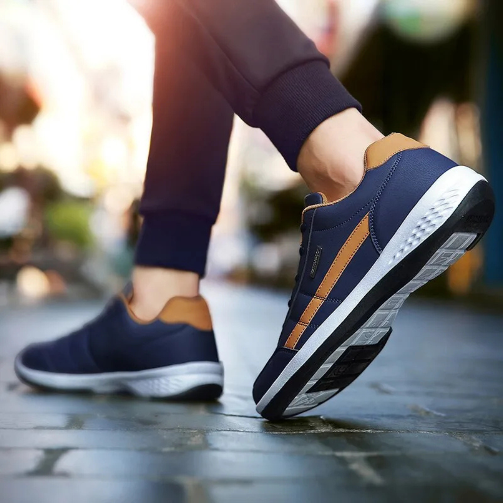 Orthopedische Leren Herenschoenen met Antislipzool – De ComfortStap Veterschoen