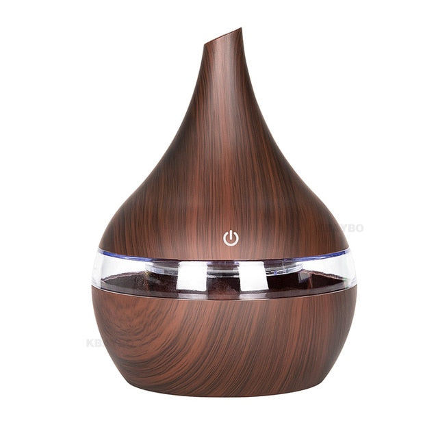 HoutMist Aroma Luchtbevochtiger – 500 ml met LED Sfeerverlichting