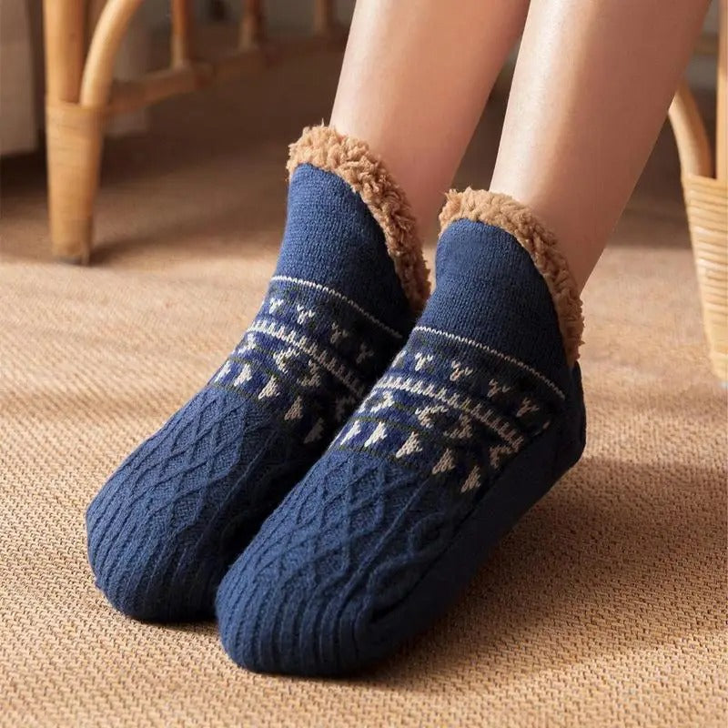 WarmGrip – Warme Antislip Wintersokken voor Thuisgebruik (Unisex)