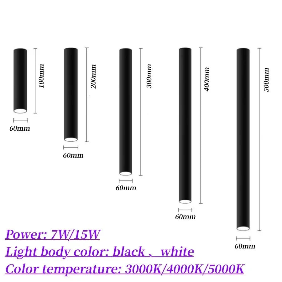 Cilindervormige LED Opbouwspot - Dimbaar Aluminium Design